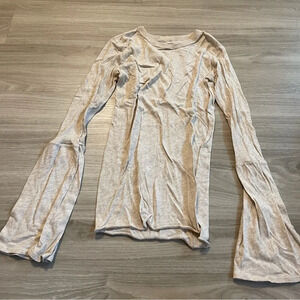 Enza Costa Bell Sleeve Natural Cotton Bohemian Long Sleeve Small EE